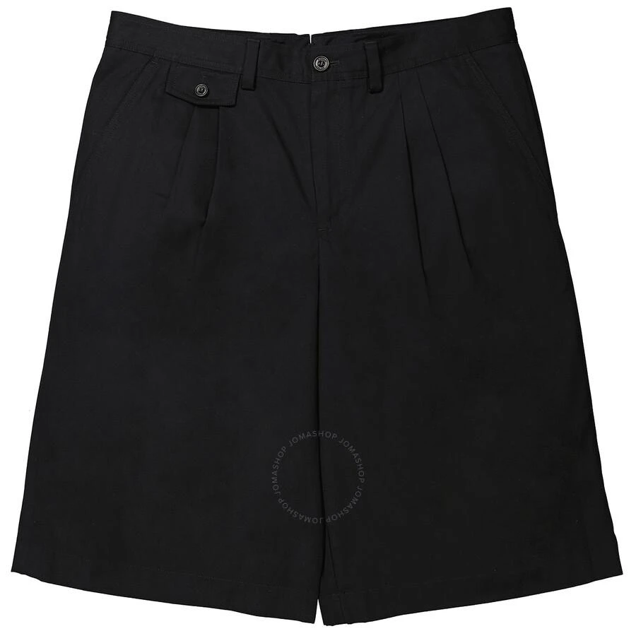 商品Burberry|Black Icon Stripe Detail Cotton Twill Tailored Shorts,价格¥901,第1张图片