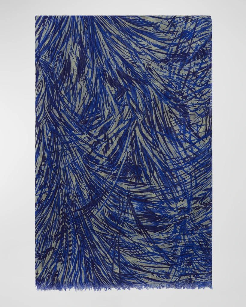 商品Loro Piana|Foliage Print Cashmere Stole,价格¥14623,第2张图片详细描述