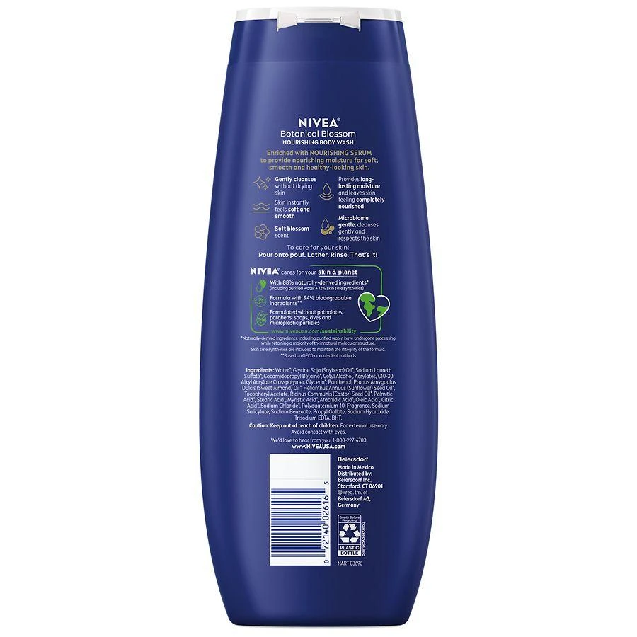 商品Nivea|Nourishing Body Wash with Nourishing Serum Botanical Blossom,价格¥52,第2张图片详细描述