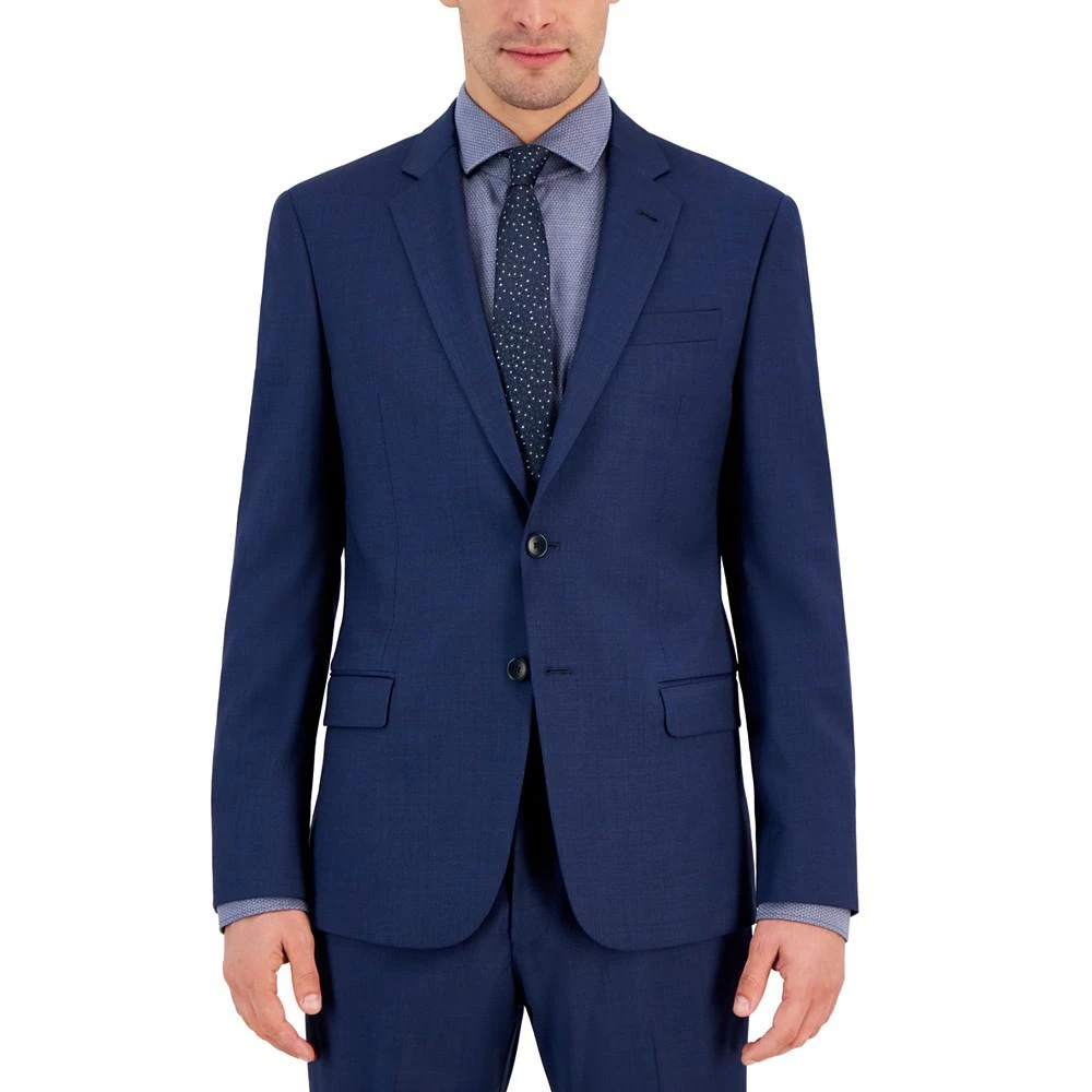 商品Armani Exchange|Men's Slim-Fit Blue Textured Wool Blend Suit Jacket,价格¥1421,第1张图片