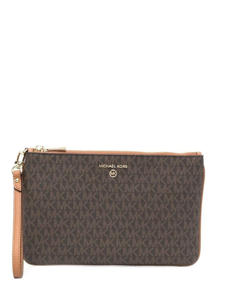 商品Michael Kors|Michael Kors Womens Brown Leather Pouch,价格¥1411,第1张图片