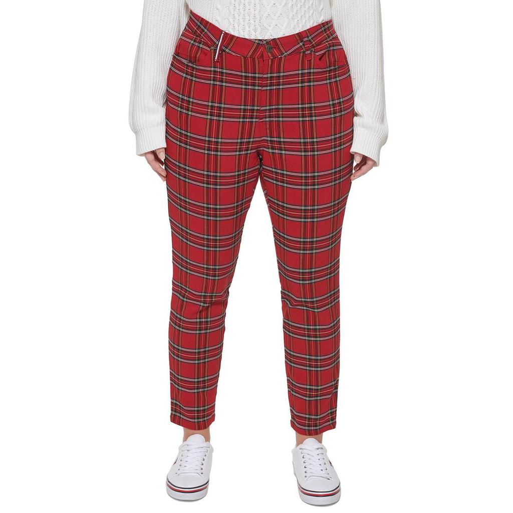 Tommy Hilfiger Womens Plus Tribeca Plaid Mid-Rise Skinny Pants商品第1张图片规格展示