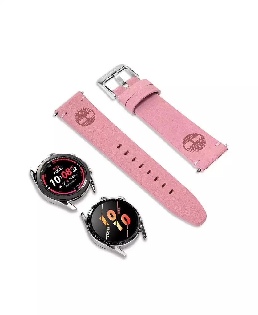 商品Timberland|Unisex Ashby Pink Genuine Leather Universal Smart Watch Strap 20mm,价格¥312,第4张图片详细描述