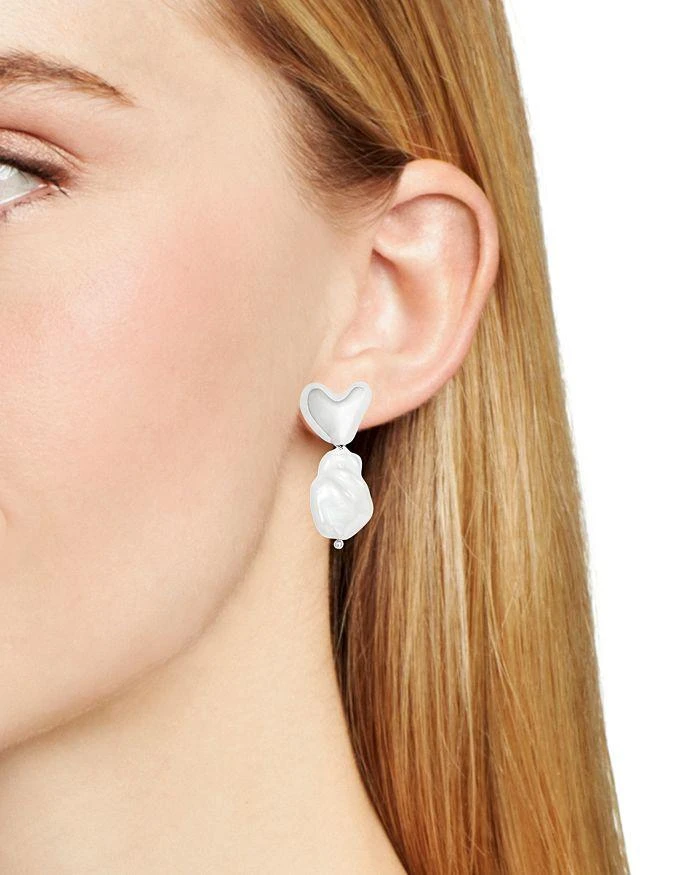商品8 Other Reasons|AQUA Silver Imitation Pearl Drop Earrings - Exclusive,价格¥150,第2张图片详细描述