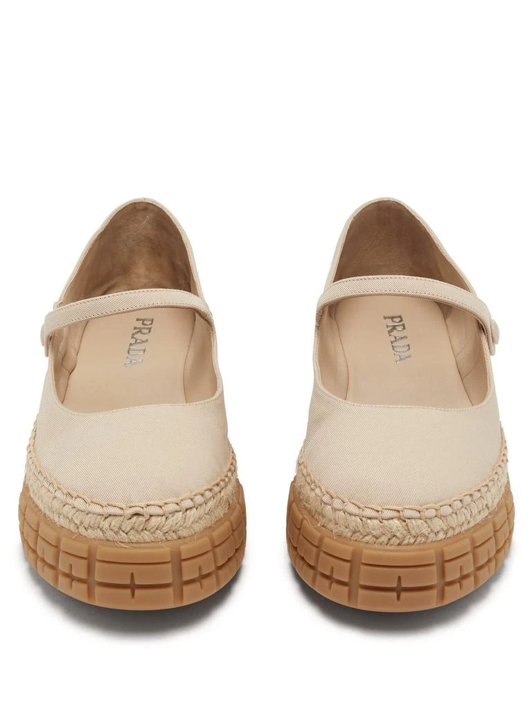 商品Prada|Canvas platform Mary Jane flats,价格¥5652,第5张图片详细描述