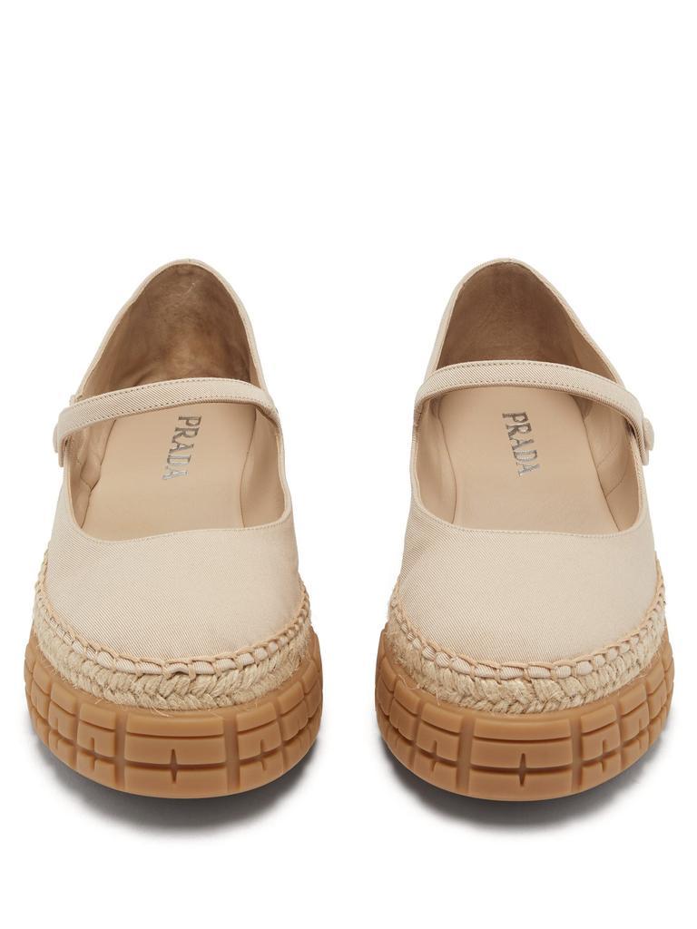 商品Prada|Canvas platform Mary Jane flats,价格¥4260,第7张图片详细描述