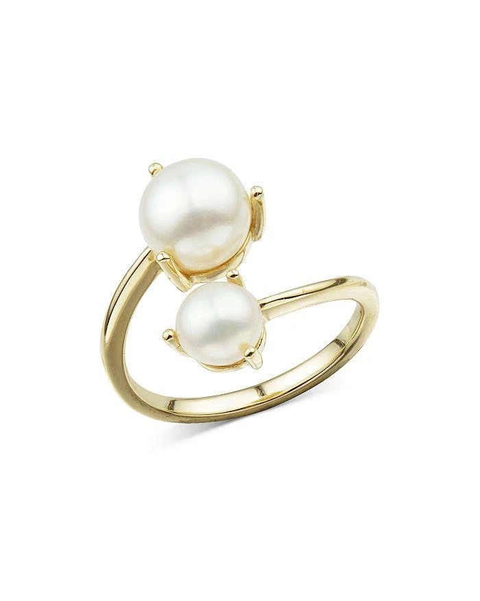 商品Bloomingdale's|Cultured Freshwater Button Pearl Bypass Ring in 14K Yellow Gold - Exclusive,价格¥7064,第1张图片