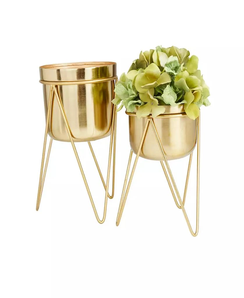 Metal Planter with Removable Stand Set of 2 商品