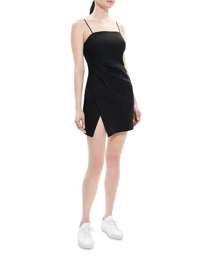 商品Theory|Linen Side Pleat Mini Dress,价格¥936,第2张图片详细描述