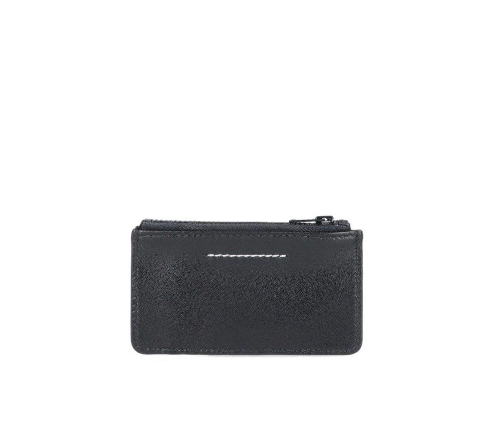 商品MAISON MARGIELA|MM6 Maison Margiela Logo Embossed Zipped Wallet,价格¥951,第2张图片详细描述