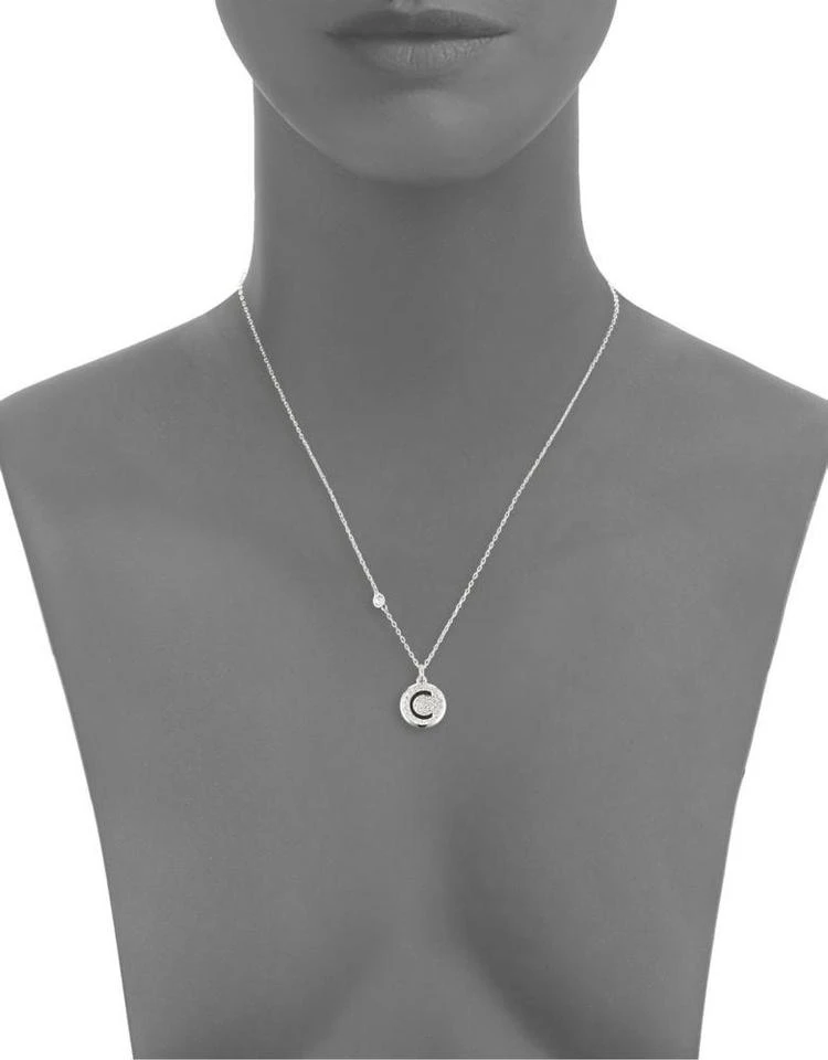 商品Swarovski|Letter Crystal Pavé Medallion Pendant Necklace,价格¥131,第3张图片详细描述
