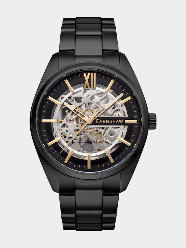 Smeaton Limited Edition Skeleton Automatic Watch Caviar Gold商品第1张图片规格展示