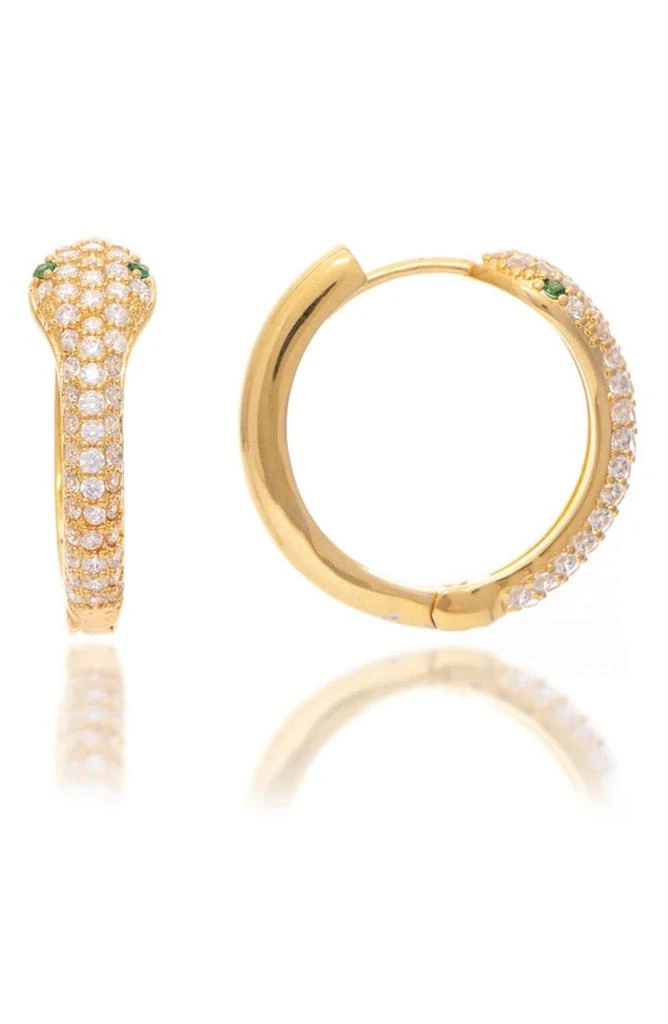 商品Rivka Friedman|18K Gold & Cubic Zirconia Snake Earrings,价格¥905,第1张图片