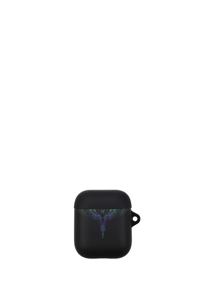 商品Marcelo Burlon|Gift ideas airpods case Silicone Black,价格¥463,第1张图片