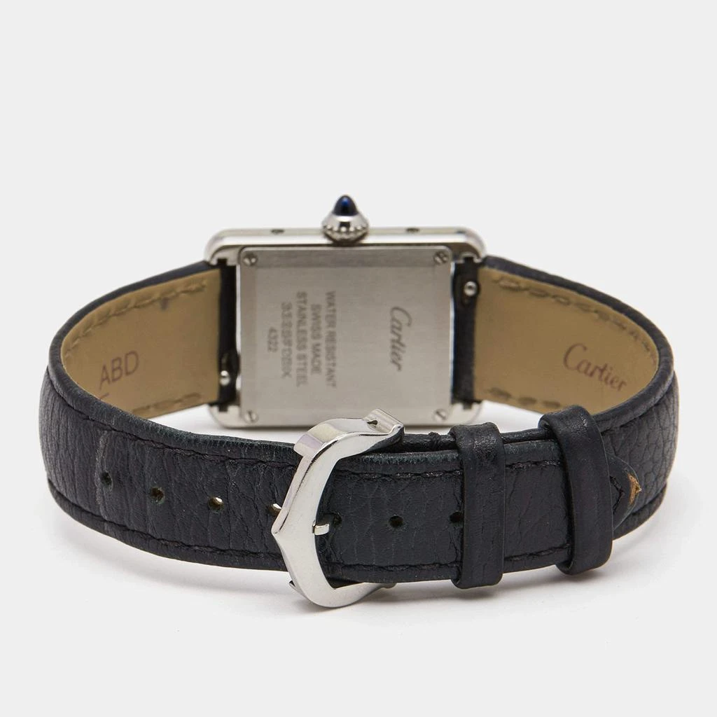 商品[二手商品] Cartier|Cartier Silver Stainless Steel Leather Tank WSTA0042 Women's Wristwatch 22 mm,价格¥20692,第5张图片详细描述