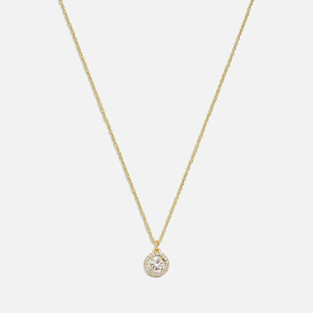 商品Coach|Coach Pave Halo Pendant Gold-Plated Necklace,价格¥1203,第1张图片