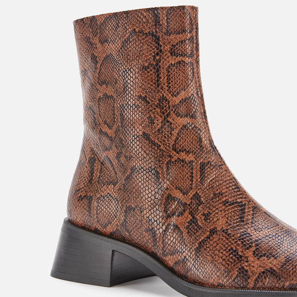 Vagabond Women's Blanca Embossed Leather Ankle Boots - Harvest/Black商品第4张图片规格展示
