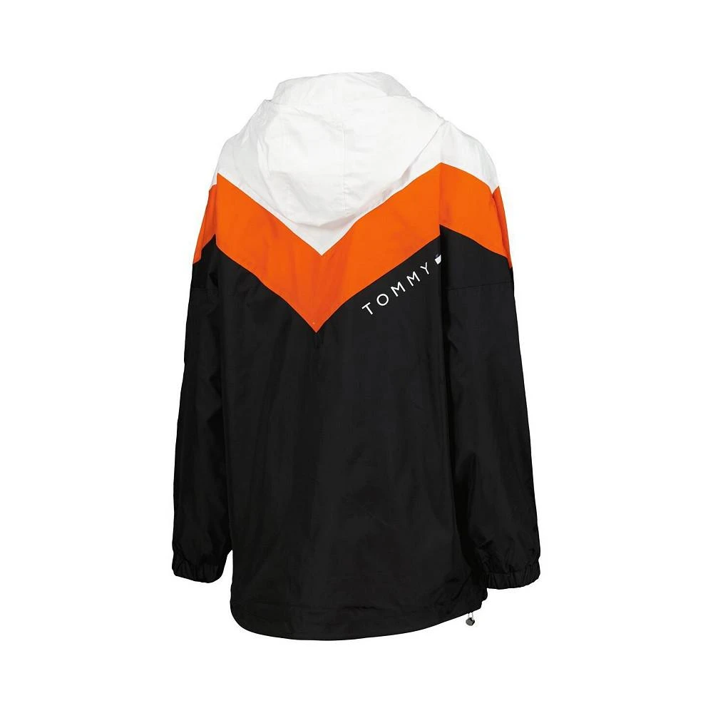商品Tommy Hilfiger|Women's Orange, Black Philadelphia Flyers Staci Half-Zip Windbreaker Jacket,价格¥686,第2张图片详细描述