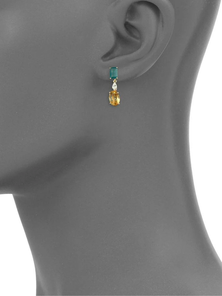 商品Nadri|Verdana Stone-Link Drop Earrings,价格¥158,第3张图片详细描述