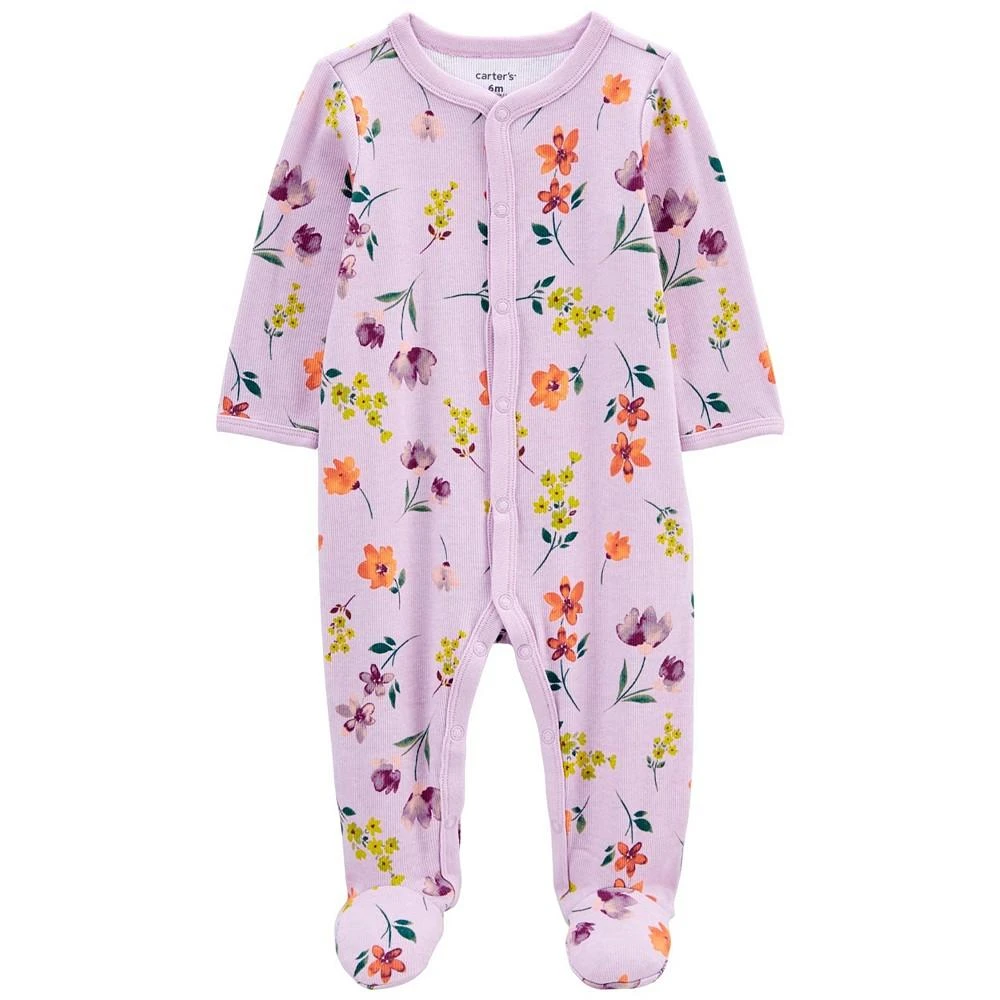 商品Carter's|Baby Girls Floral Snap Up Sleep and Play,价格¥84,第1张图片