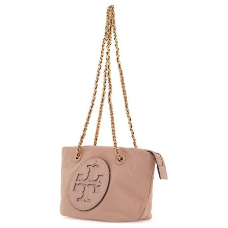 商品[国内直发] Tory Burch|汤丽柏琦 Ella 品牌徽标编织链带 再生尼龙 斜挎单肩包 小号 女款 玫瑰粉色,价格¥2222,第3张图片详细描述