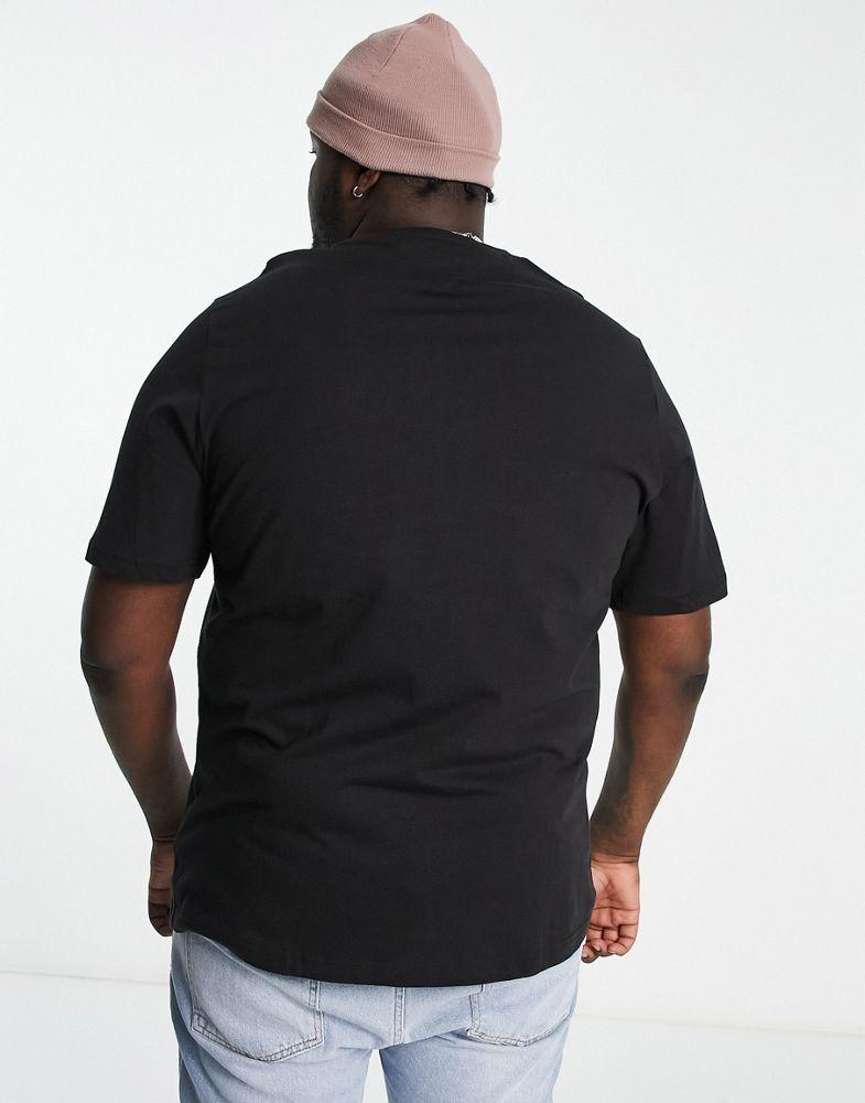 Tommy Hilfiger Big & Tall embroidered logo t-shirt in black商品第2张图片规格展示