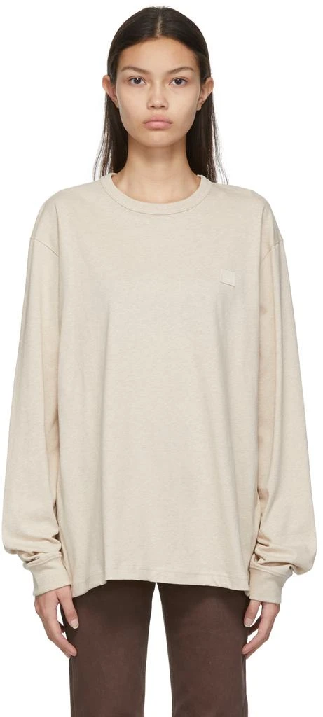 商品Acne Studios|Beige Logo Patch T-Shirt,价格¥1258,第1张图片
