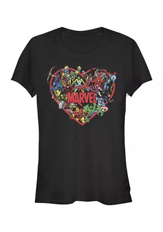 Marvel Hero Heart Graphic T-shirt商品第1张图片规格展示