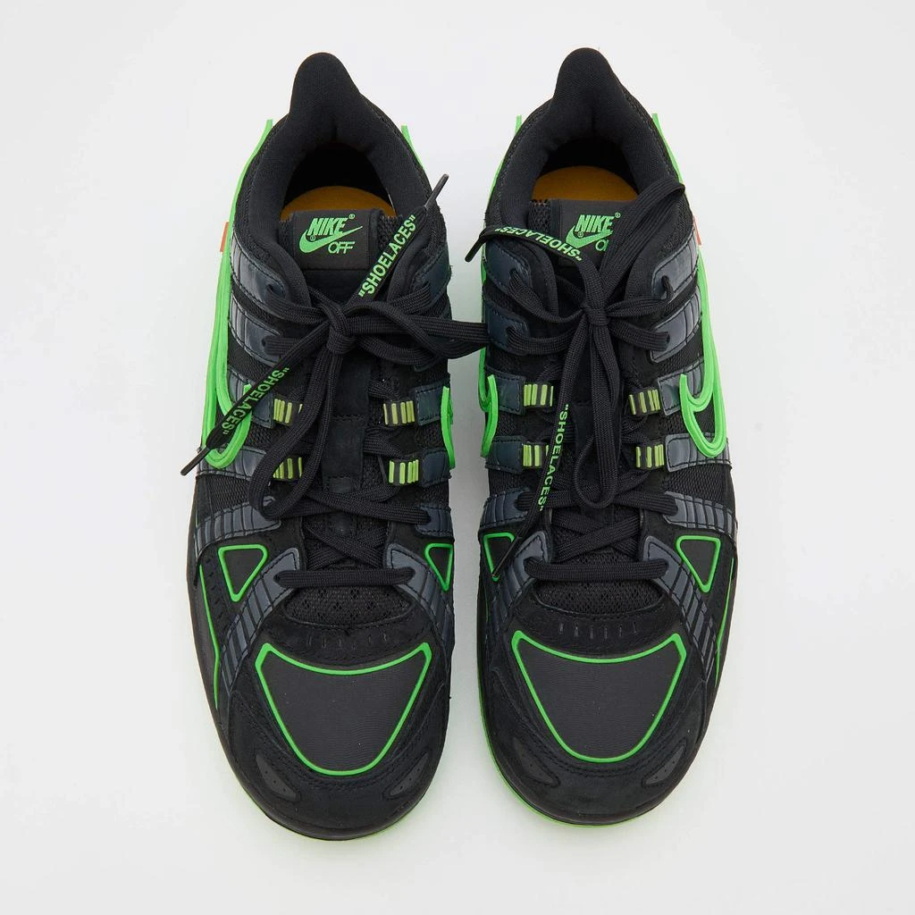 商品[二手商品] Off-White|Off-White x Nike Black/Green Mesh and Leather Rubber Dunk Sneakers Size 46,价格¥2963,第3张图片详细描述