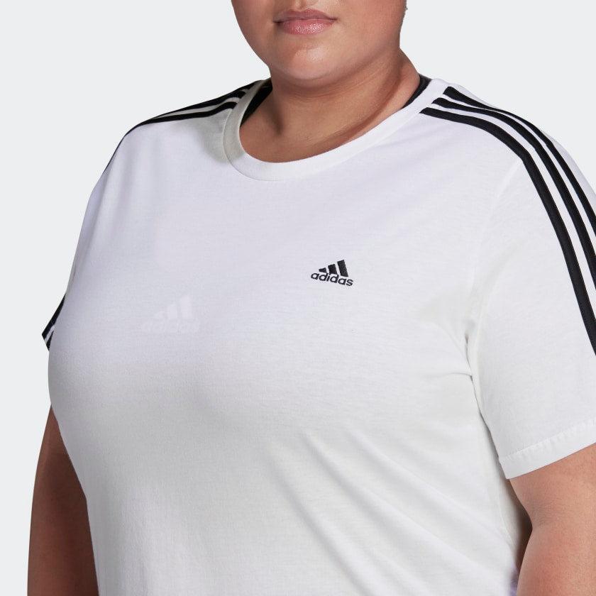 商品Adidas|Women's adidas Essentials Slim 3-Stripes Tee (Plus Size),价格¥126,第7张图片详细描述