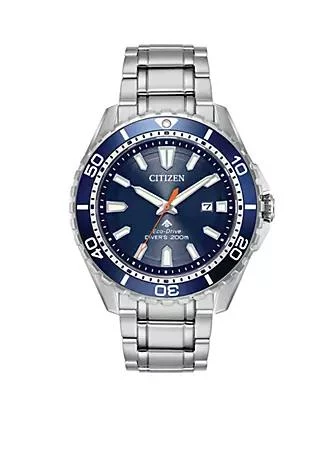 商品Citizen|Mens Eco Drive Stainless Steel Dive Watch,价格¥2530,第1张图片