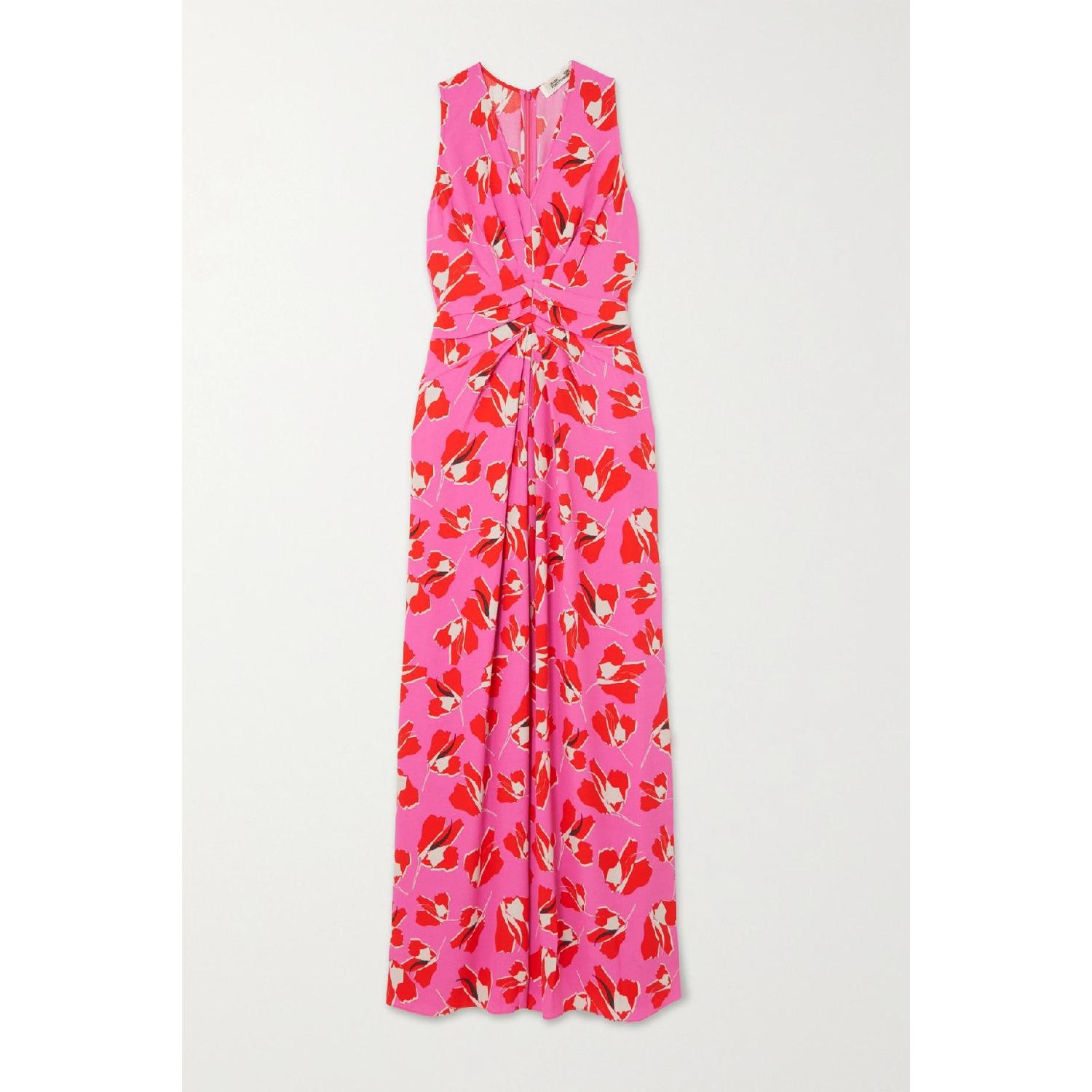 包邮包税【预售7天发货】 DIANE VON FURSTENBERG 23秋冬 女士 连衣裙 Ace 花卉印花绉纱超长连衣裙 1647597309096825 DVFDS2R011PTLPM 商品第1张图片规格展示