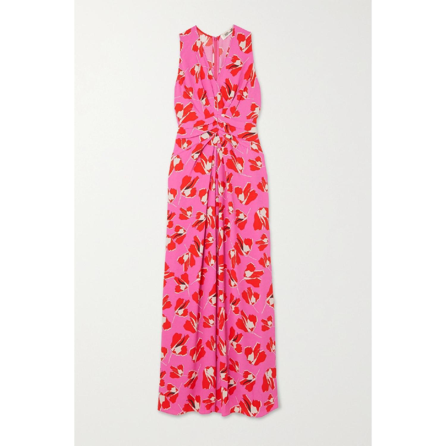 商品Diane von Furstenberg|包邮包税【预售7天发货】 DIANE VON FURSTENBERG 23秋冬 女士 连衣裙 Ace 花卉印花绉纱超长连衣裙 1647597309096825 DVFDS2R011PTLPM ,价格¥5822,第1张图片