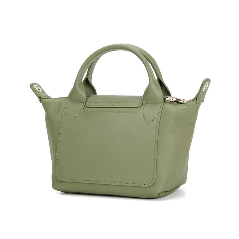 LONGCHAMP 珑骧 Le Pliage Xtra 品牌Logo标志 牛皮 饺子包单肩手提包 迷你 女款 月桂绿 商品