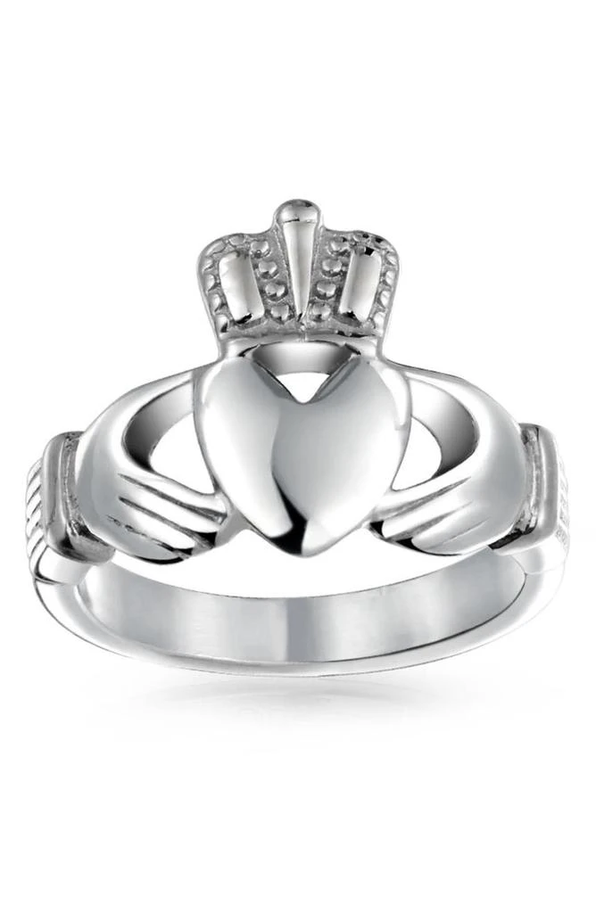 商品BLING JEWELRY|BFF Stainless Steel Celtic Irish Claddagh Ring,价格¥154,第2张图片详细描述