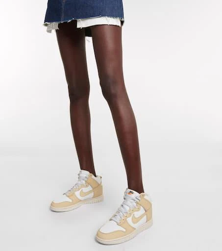 商品NIKE|Dunk High leather-trimmed sneakers,价格¥946,第4张图片详细描述
