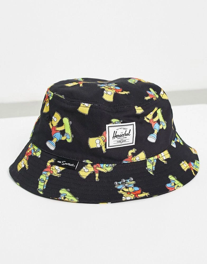 商品Herschel Supply|Herschel Supply Co Bart Simpson bucket hat in black,价格¥288,第2张图片详细描述