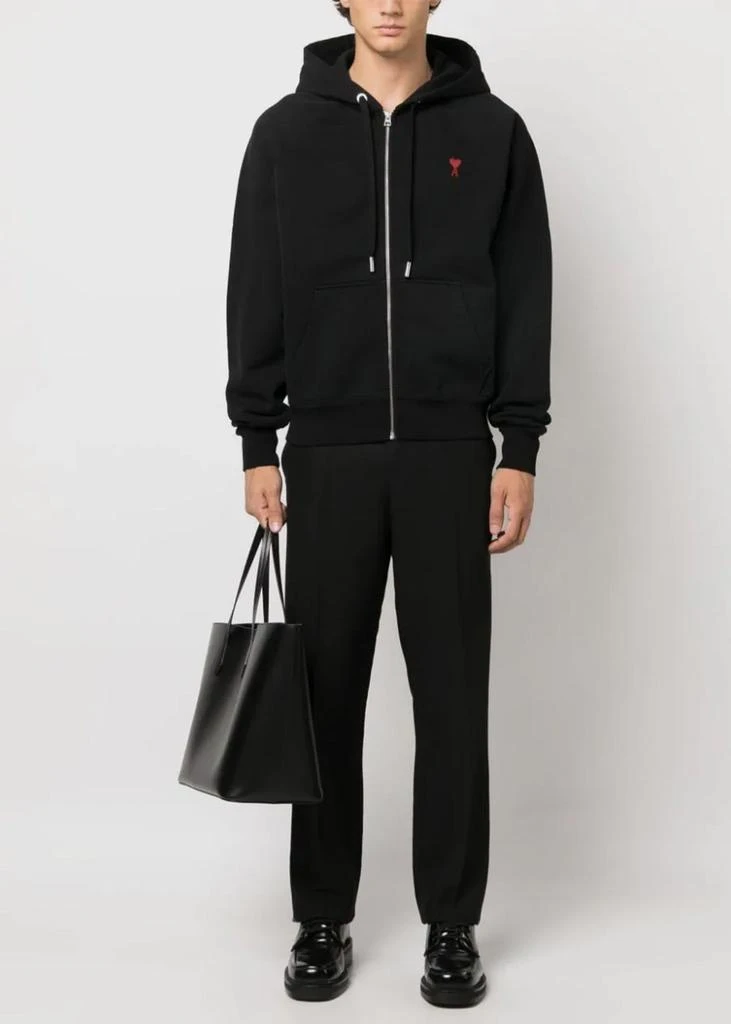 商品AMI|AMI Alexandre Mattiussi Black Ami De Coeur Hoodie,价格¥2992,第4张图片详细描述