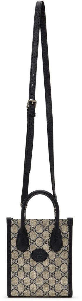 商品Gucci|米色迷你 Interlocking G 托特包,价格¥12772,第4张图片详细描述