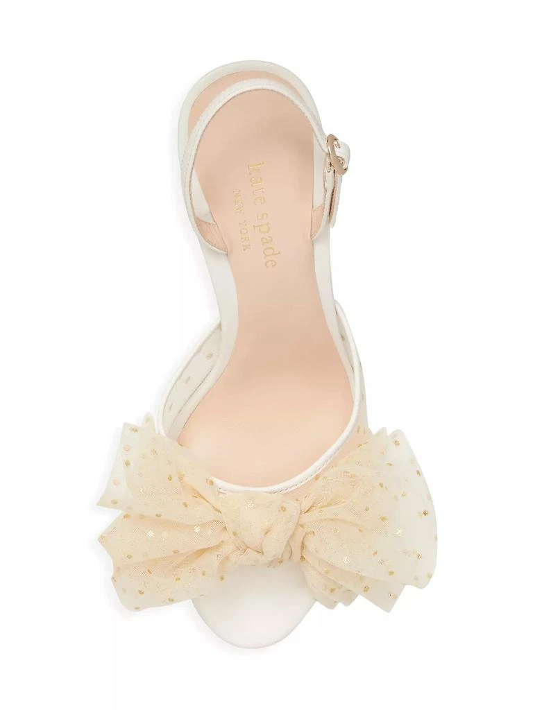 商品Kate Spade|Bridal Sparkle Tulle & Leather Slingback Sandals,价格¥1491,第5张图片详细描述