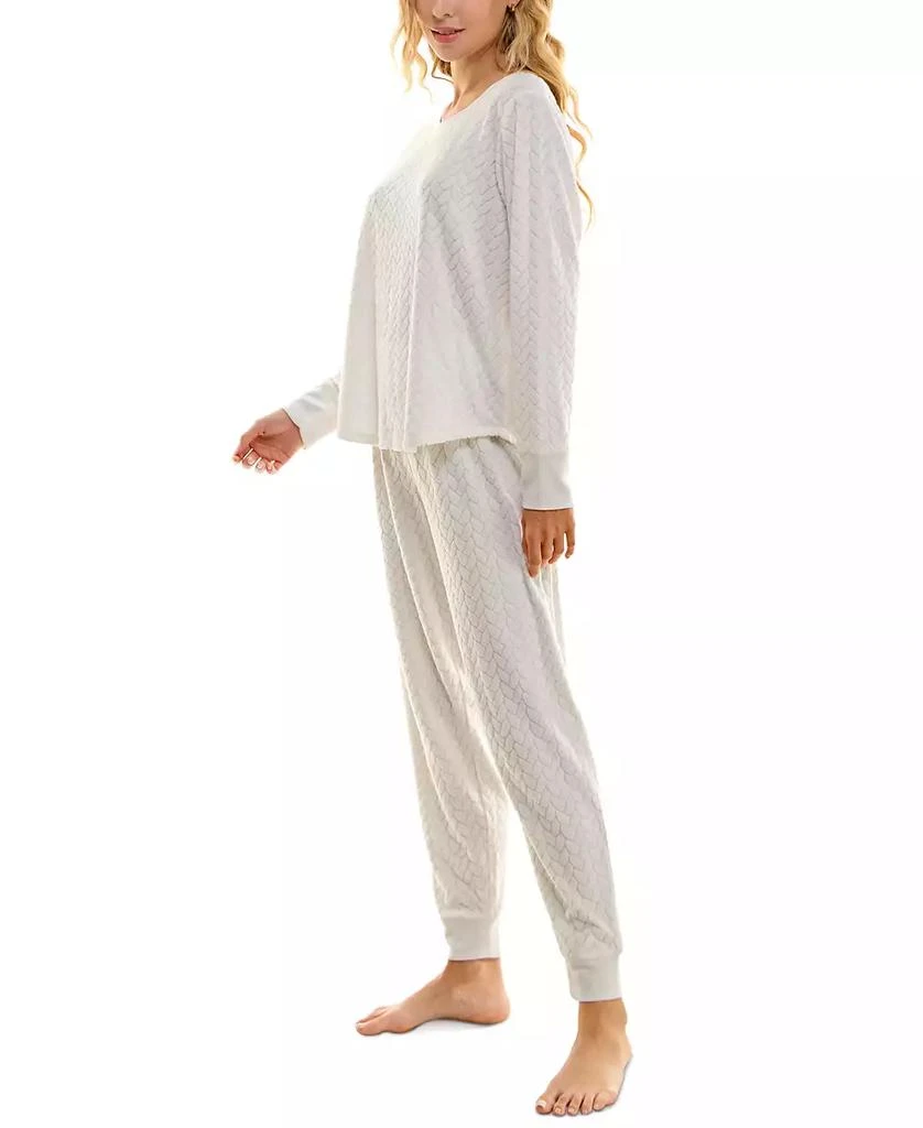 Women's Cloud Dancer 2-Pc. Cable-Knit Pajamas Set 商品