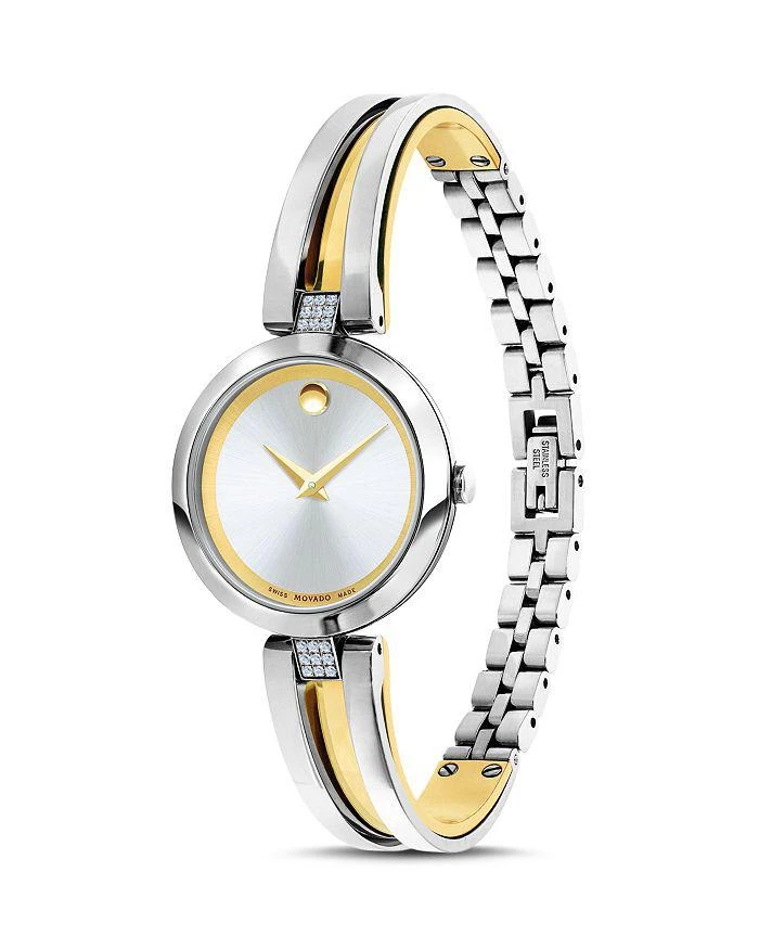 商品Movado|Aleena Diamond Two-Tone Watch, 27mm,价格¥5156,第2张图片详细描述