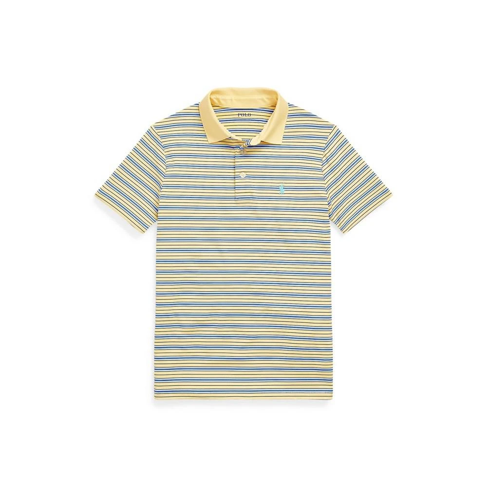 商品Ralph Lauren|Big Boys Striped Performance Jersey Short Sleeve Polo Shirt,价格¥145,第1张图片