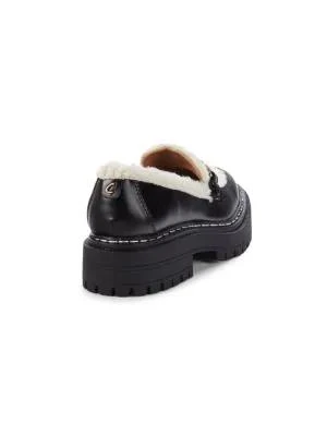 商品Sam Edelman|Eileen Faux Shearling Chunky Leather Loafers,价格¥396,第3张图片详细描述