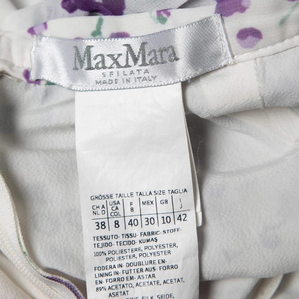 商品[二手商品] Max Mara|Max Mara White Floral Printed Georgette Oreste Maxi Skirt M,价格¥809,第4张图片详细描述
