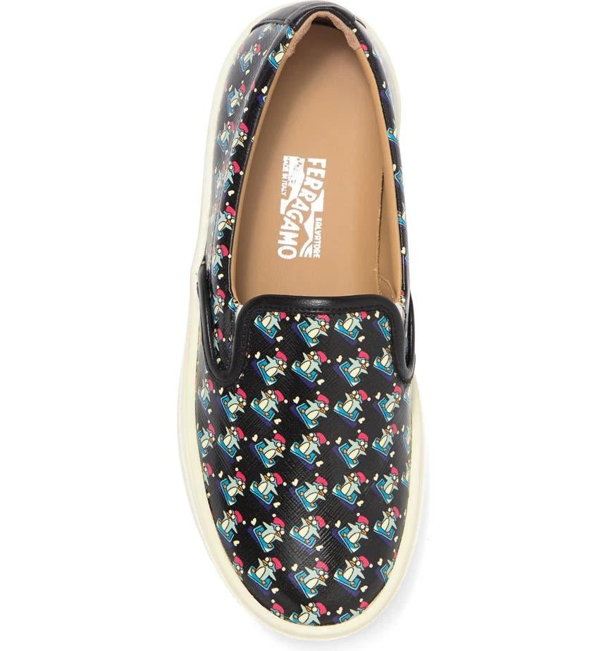 商品Salvatore Ferragamo|Kids' Pacau Mini Penguin Slip-On Sneaker,价格¥1148,第4张图片详细描述
