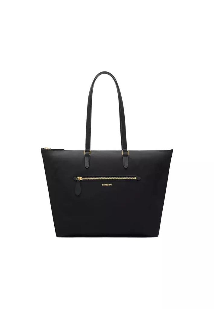 Sac cabas zippé pour femme, grand format, en nylon avec logo 3D, noir image 2