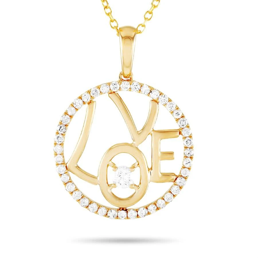 商品LB Exclusive|14K Yellow Gold 0.30 ct Diamond Pendant Necklace,价格¥4468,第1张图片