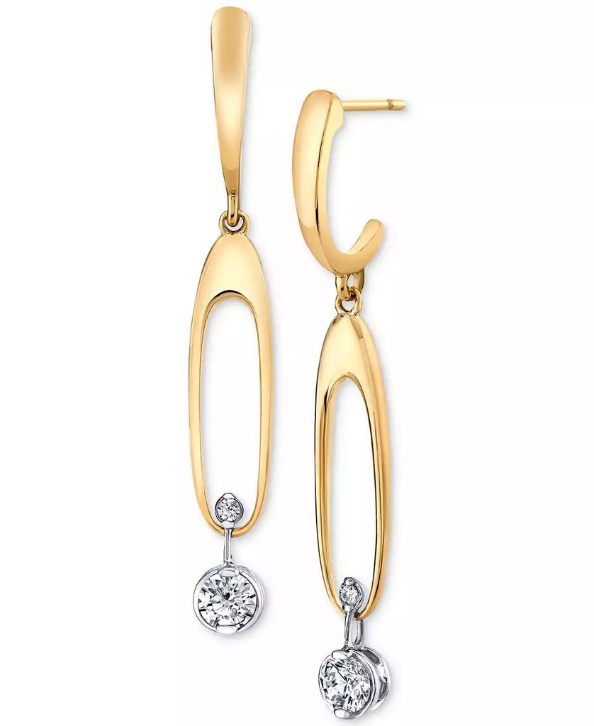 商品Sirena|Diamond Drop Earrings (1/2 ct. t.w.) in 14k Yellow & White Gold,价格¥25298,第1张图片