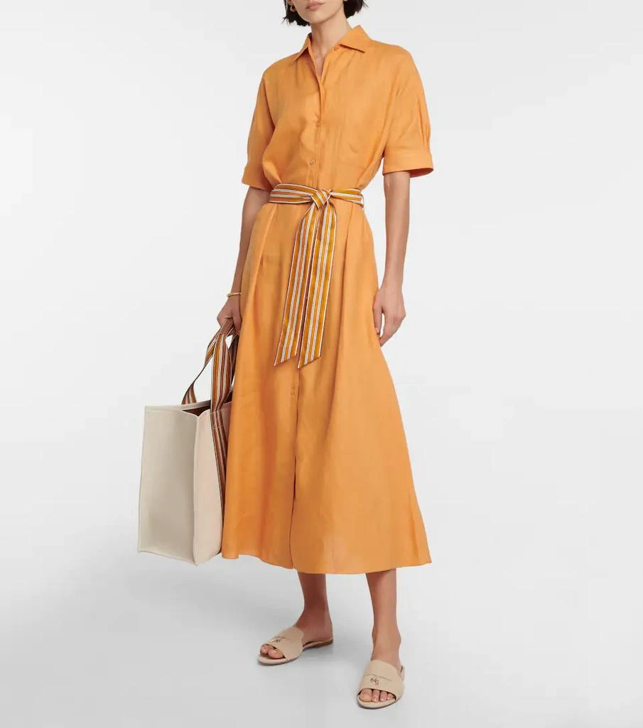 商品Loro Piana|Clarissa亚麻衬衫式连衣裙,价格¥16303,第2张图片详细描述